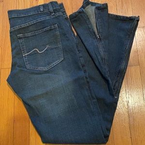 7 for all mankind zipper pocket slit denim…